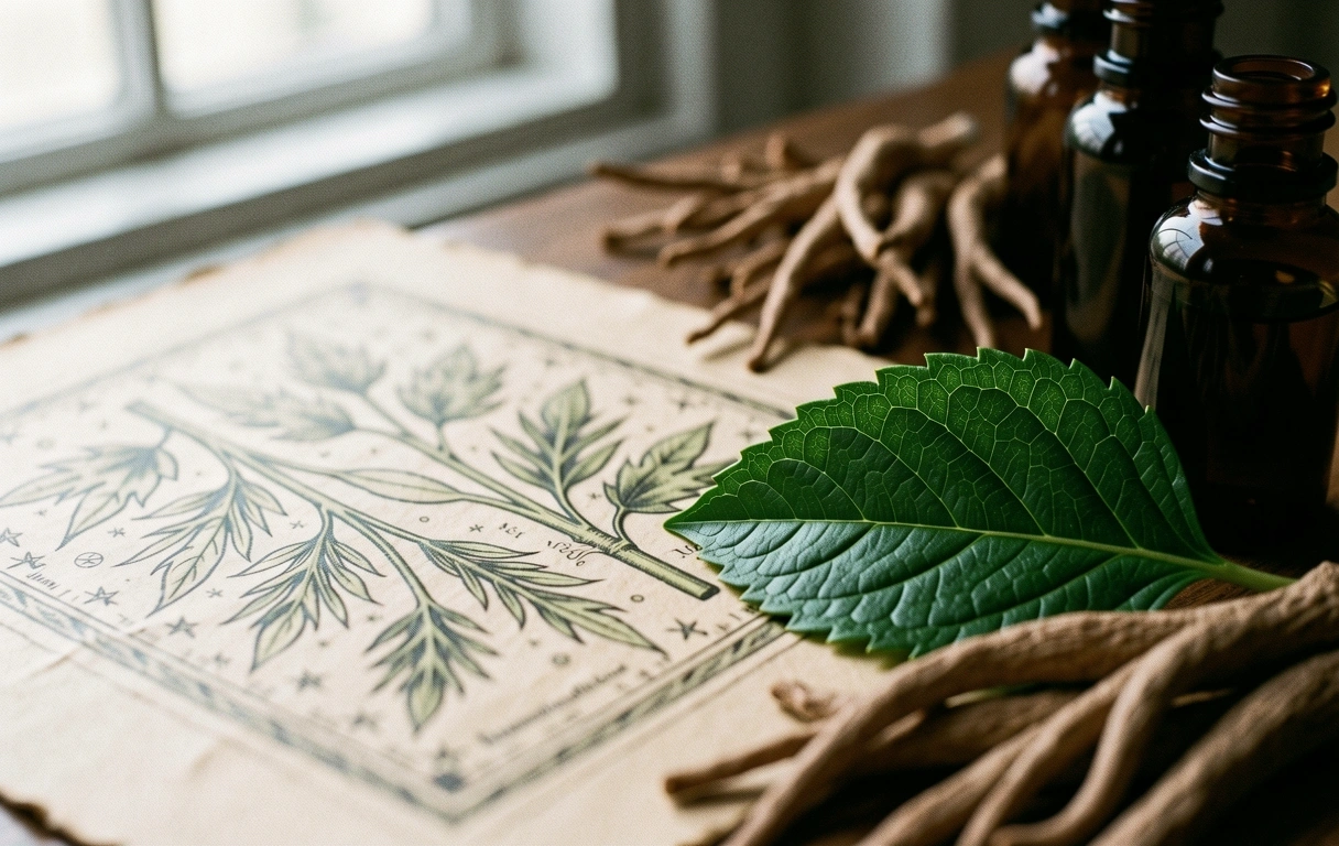 Botanical detail representing natural purity